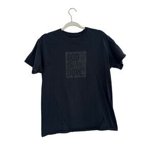 God is Dope Black Tee Shirt Size Medium